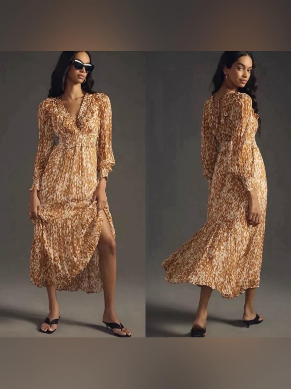 ANTHROPOLOGIE Odetta Ruffle Dress, size M